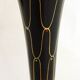 Black cornet vase with graphic decoration, 1950s