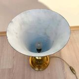 Art Deco Table Lamp, Brass and Glass, Paris, France, circa 1930