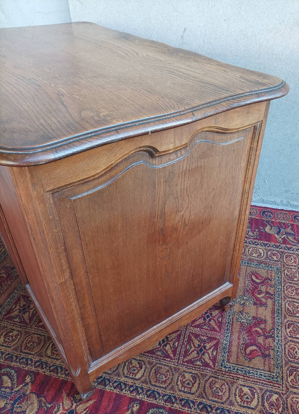 Louis XV desk with 5 drawers in oak