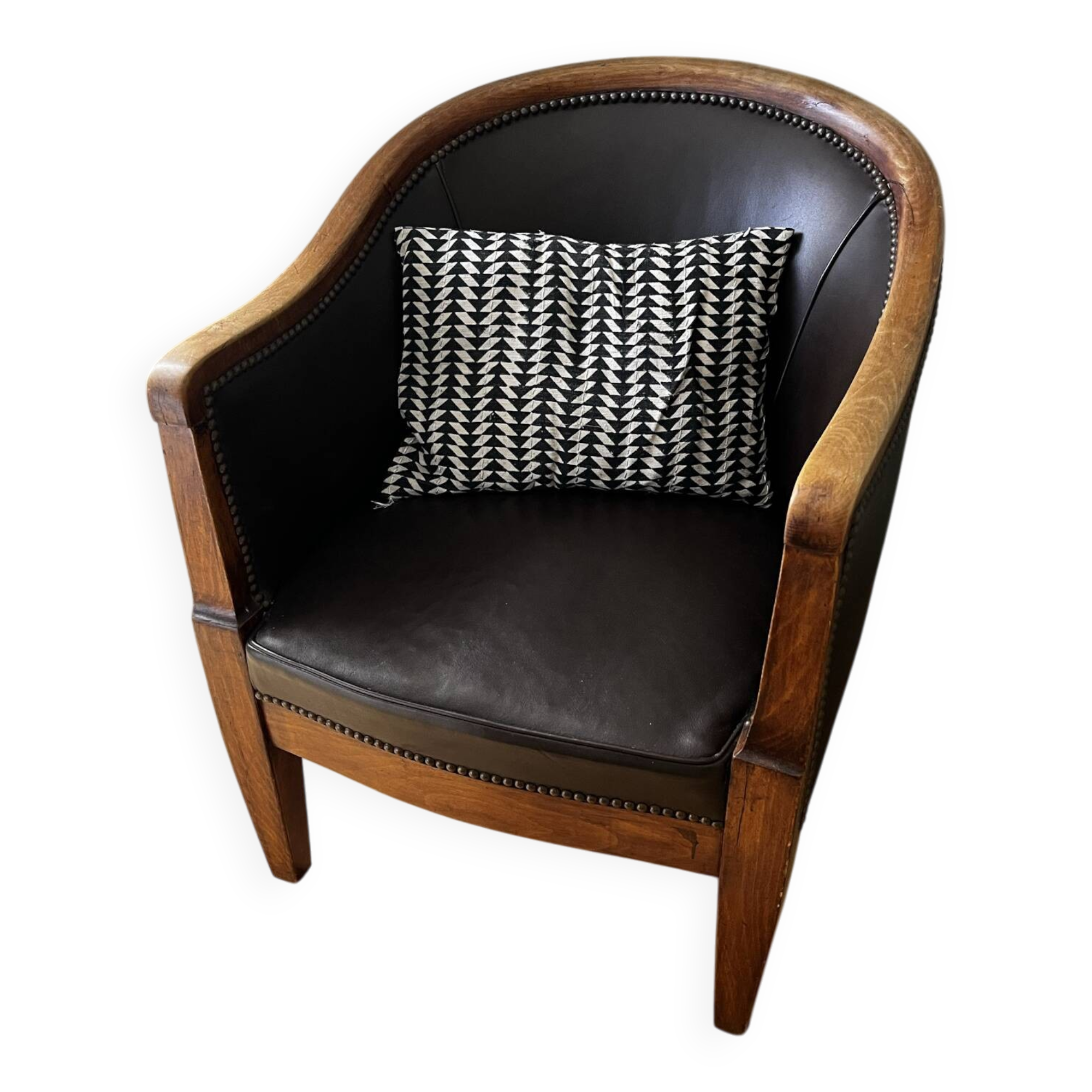 Fauteuil club art deco cuir