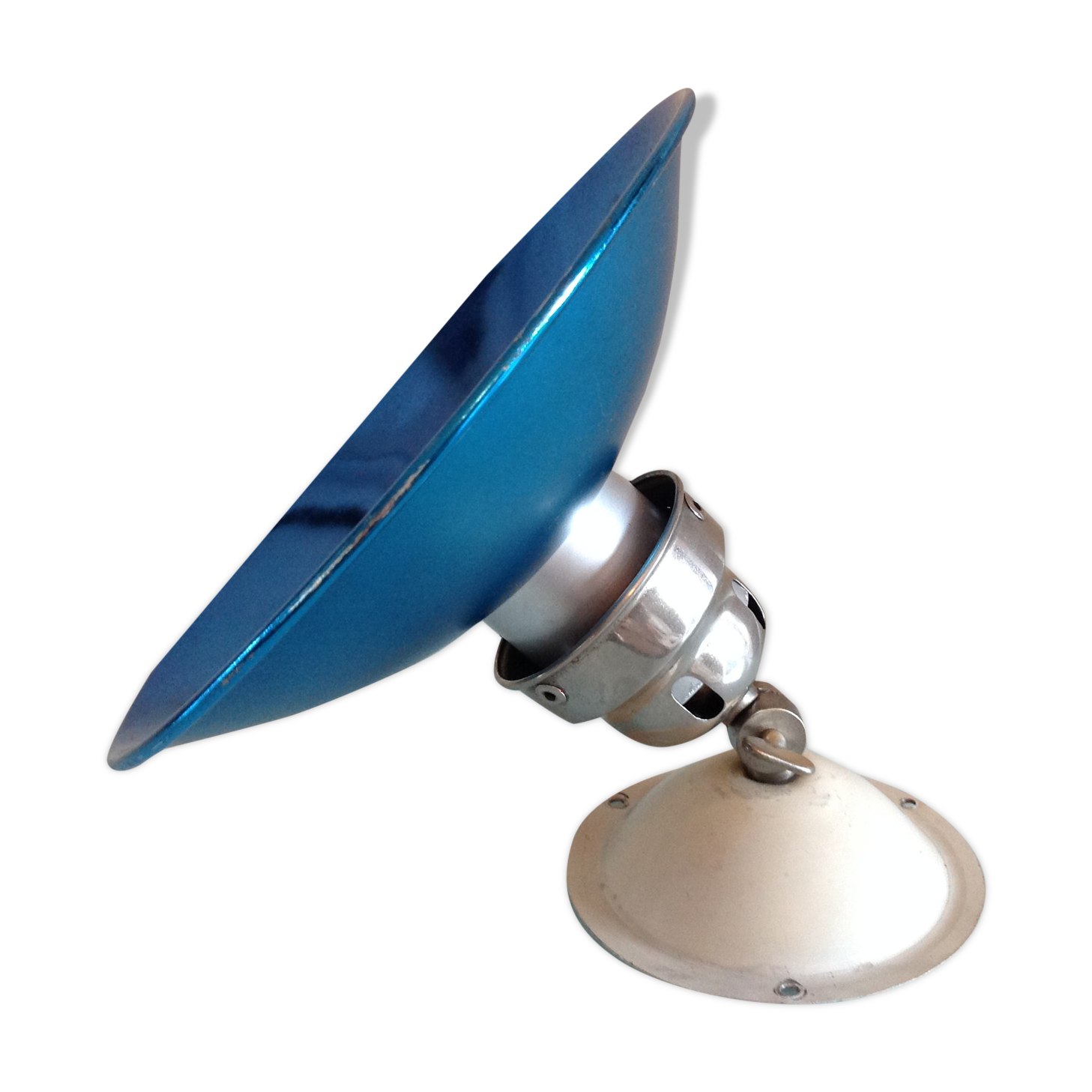 Adjustable metal wall lamp industrial style / vintage 60s