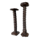 Pair of pedestal columns with oak pressing screws, 1900