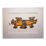 Illustration by Keith Haring - 'Animals' series - 4/12