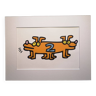 Illustration by Keith Haring - 'Animals' series - 4/12