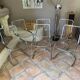 Lot de 6 chaises tubulaires en acier chromé 1970