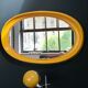 Miroir ovale en plastique moulé
