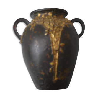 Urn dinander with bronze gold flowers signet louchet paris
