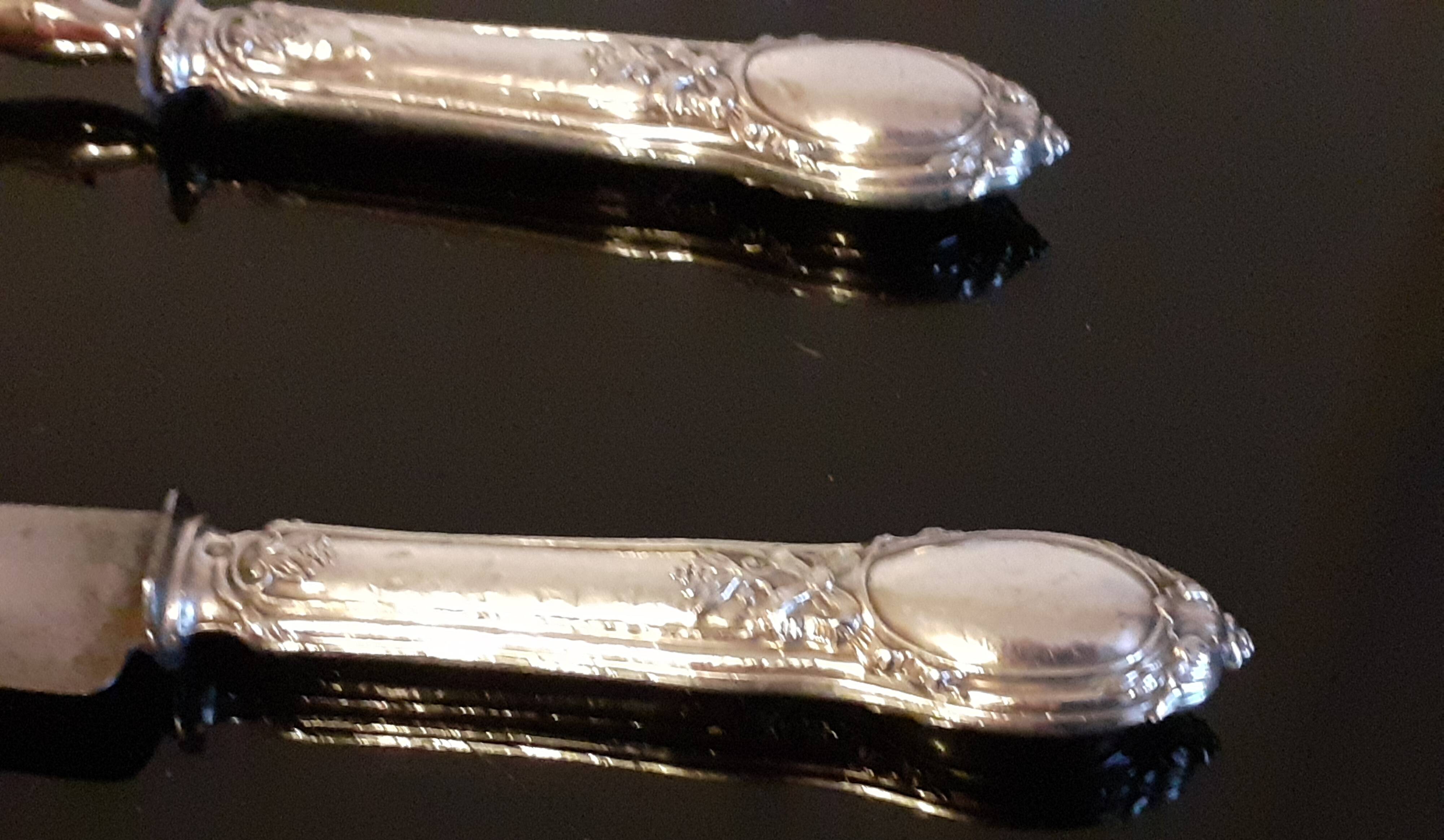 Carving service / Silver sheaths with Minerva punches