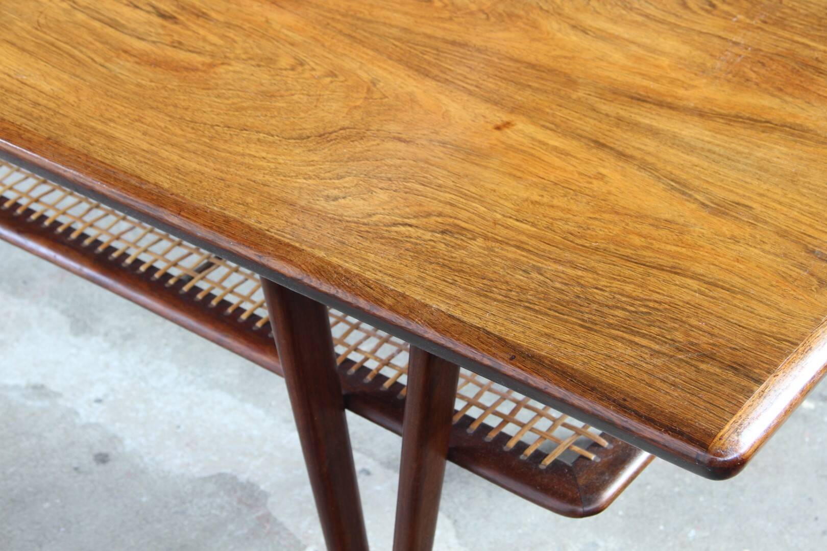 Vintage coffee table, Danish Design with V-Shaped Legs, Kurt Østervig 1950s