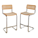Pair bar chairs Cesca S32 Marcel Breuer, 1970