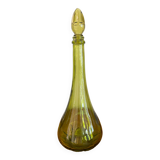 Vintage green glass decanter