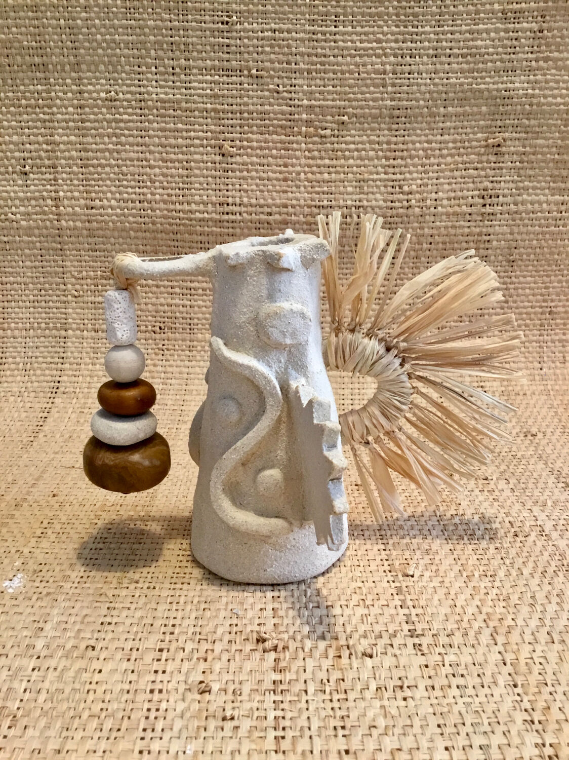 Sandstone candle holder