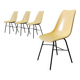 Set of 4 fiber and metal chairs by Miroslav Navratil for Vertex 1960
