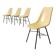 Set of 4 fiber and metal chairs by Miroslav Navratil for Vertex 1960