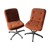 Pair of swivel armchairs 1970