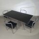 Steel and glass dining table by Max Sauze for Max Sauze Studio, 1970s