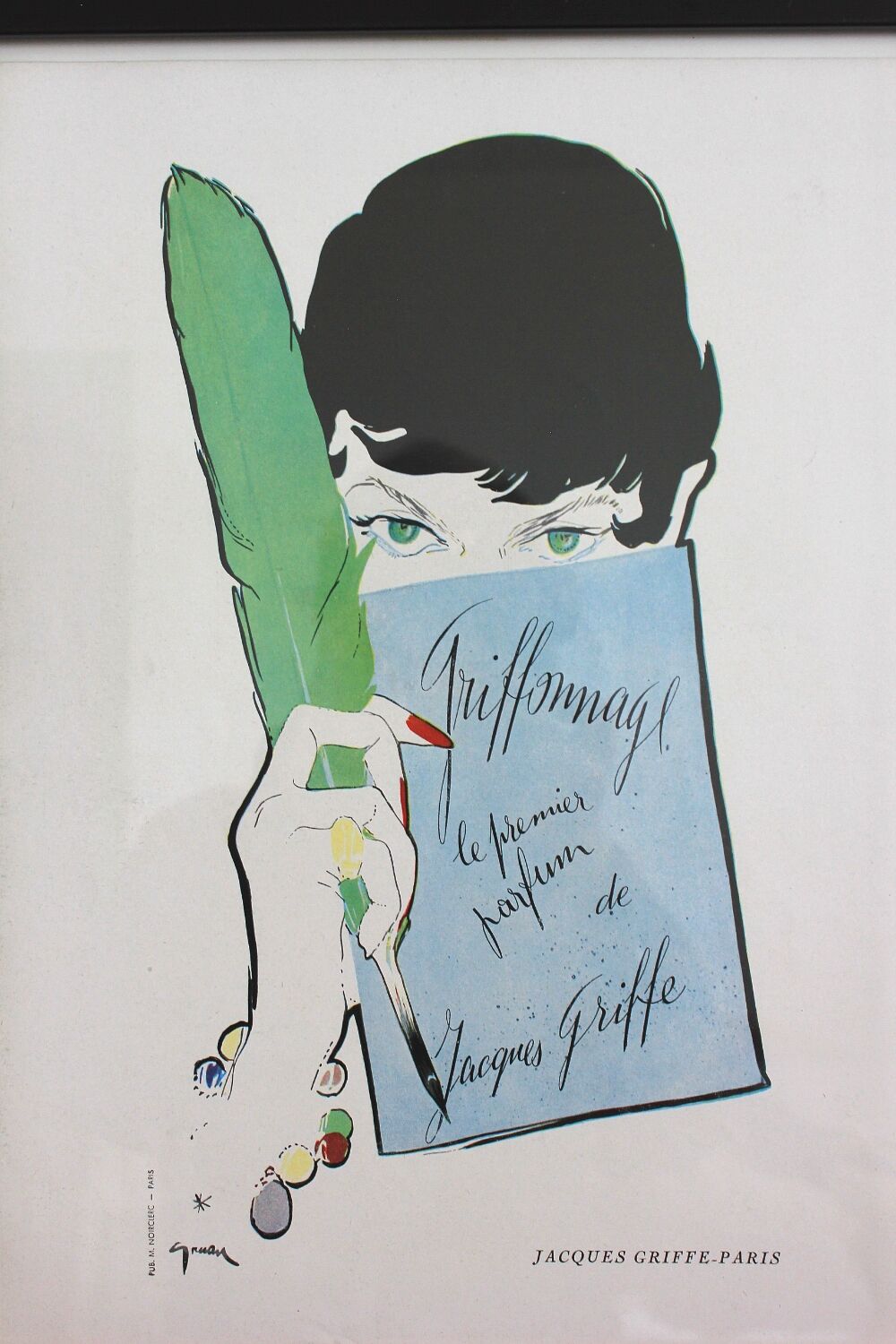 Original vintage poster perfume advertising Cribble Oatmeal - 1950s - 30x40cm