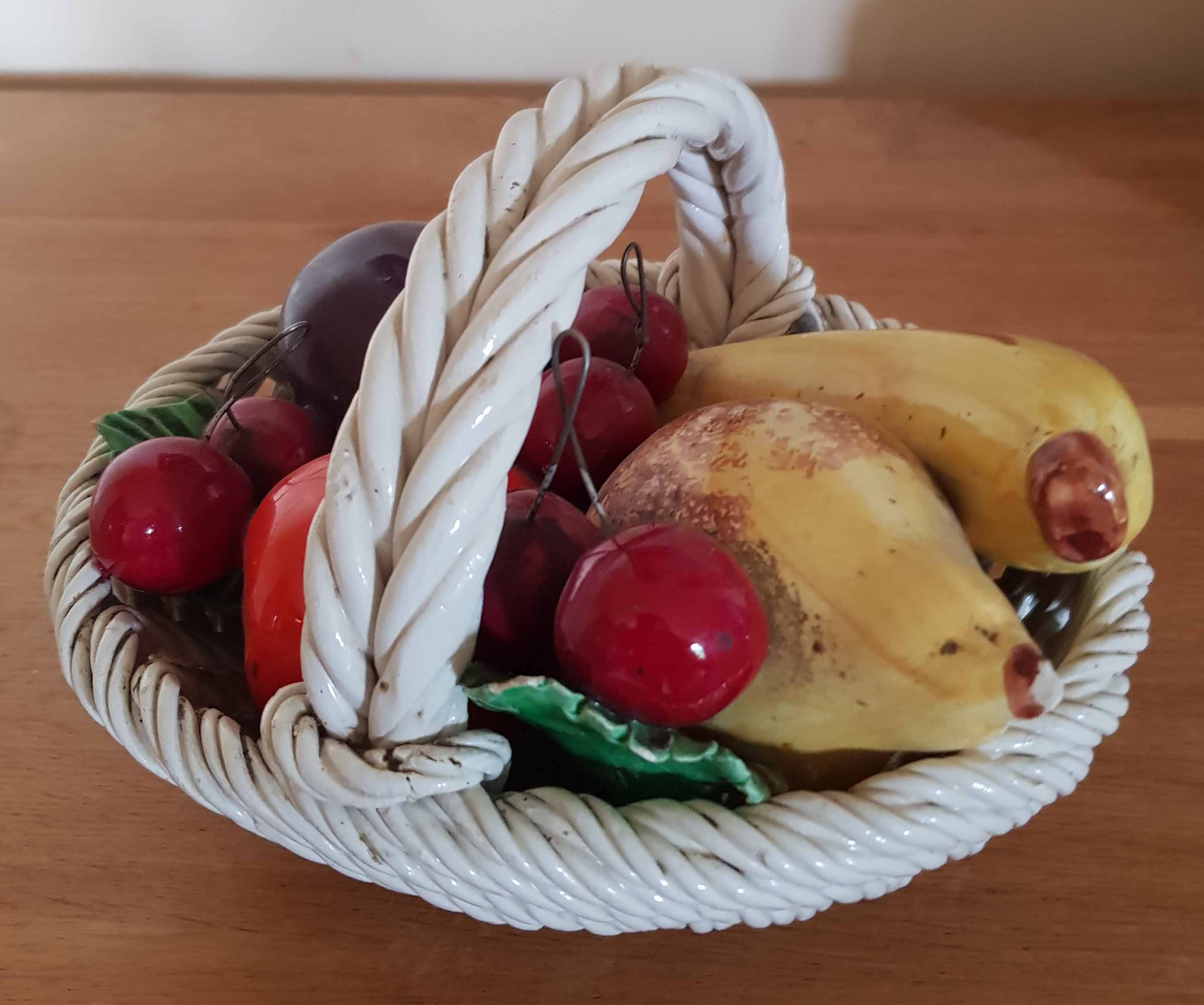 Vintage Ceramic Fruit Basket