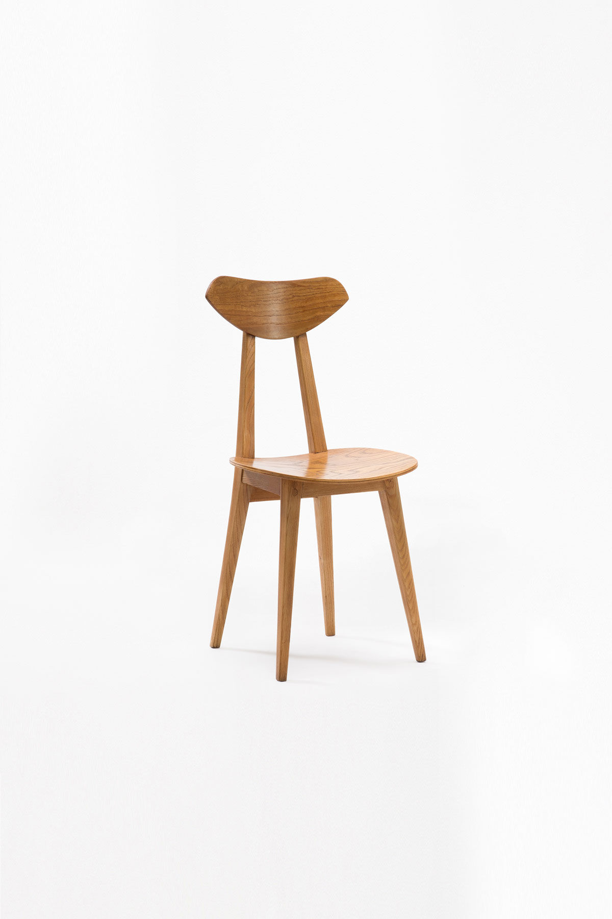 Set of 4 ash chairs by Wanda Genga from 50s