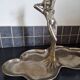 Display stand, cup, pocket tray in silver-plated bronze - Art Nouveau period