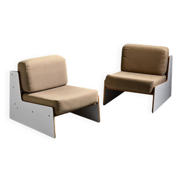 Paire de chauffeuses par Pierre Guariche, Negroni, circa 1970