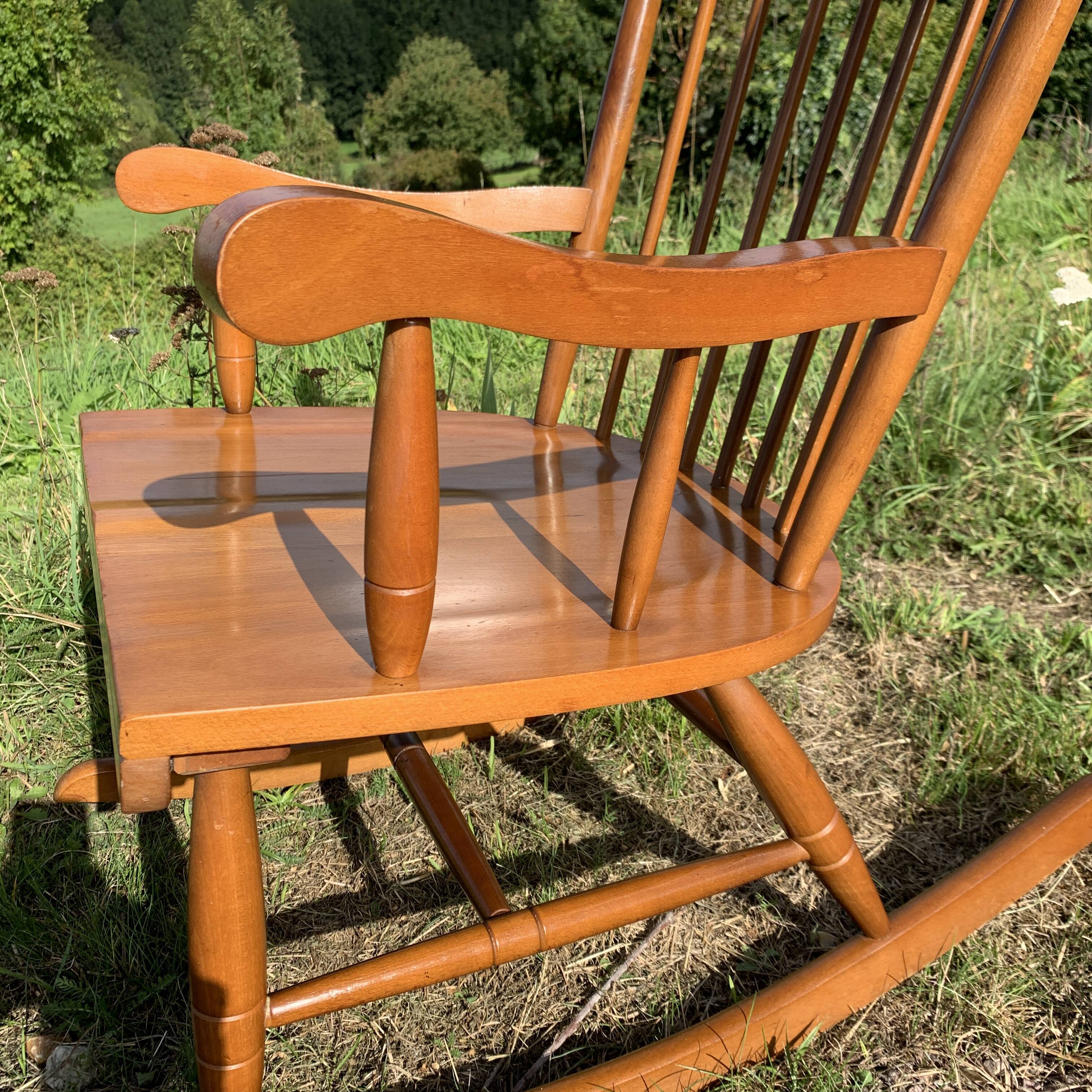 Wooden rocking-chair