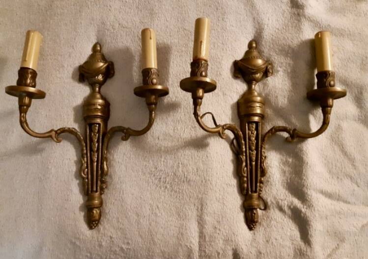 Paire d’Appliques en bronze