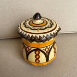 Quimper earthenware chocolate service signed HB
