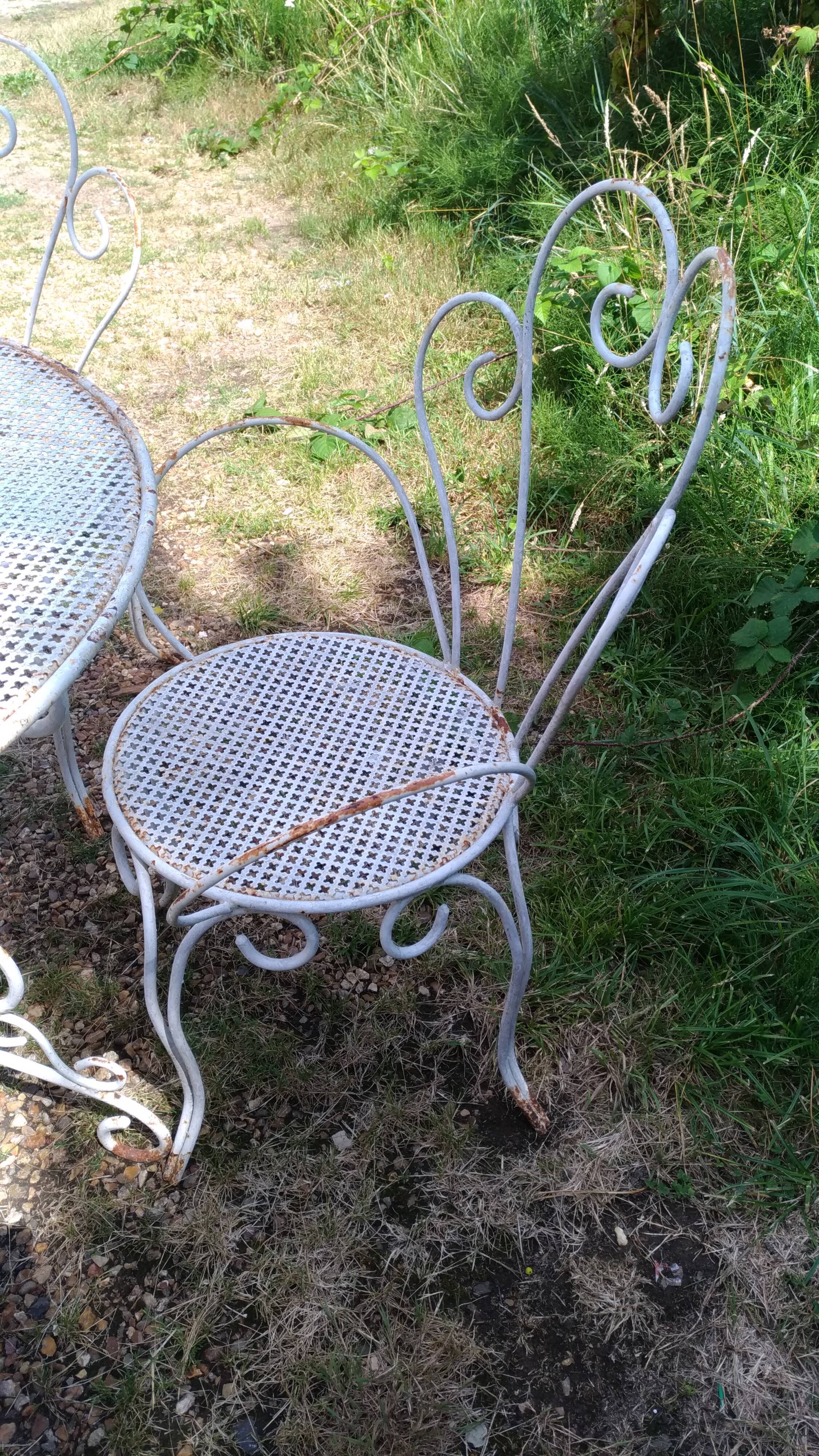 Garden furniture in iron