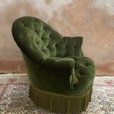 Velvet toad armchair