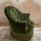 Velvet toad armchair