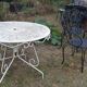 Table de jardin fer forgé ouvragé