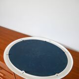 Oval mirror in white plexi, Design, 1970