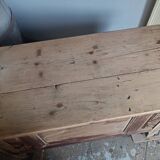Coffre ancien rustique bois massif