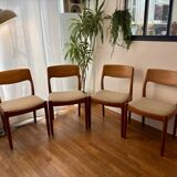 Set of 4 Scandinavian design chairs from the 60s by Juul Kristensen