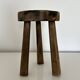 Patinated tripod stool