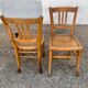Set of 13 old art deco bistro chairs from the 1930s in light wood