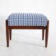 Pair of GFM mid-century stools in Dedar jacquard tweed, E. Homa, Europe, 1960s.