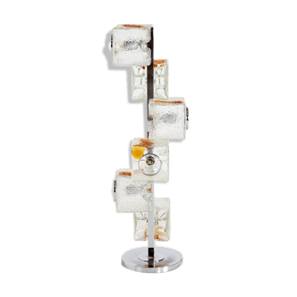 Glass cube floor lamp by Toni Zuccheri for Veart