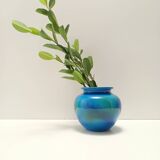 Rimini Blue Ceramic Vase by Aldo Londi for Bitossi and Italica Ars, Italy