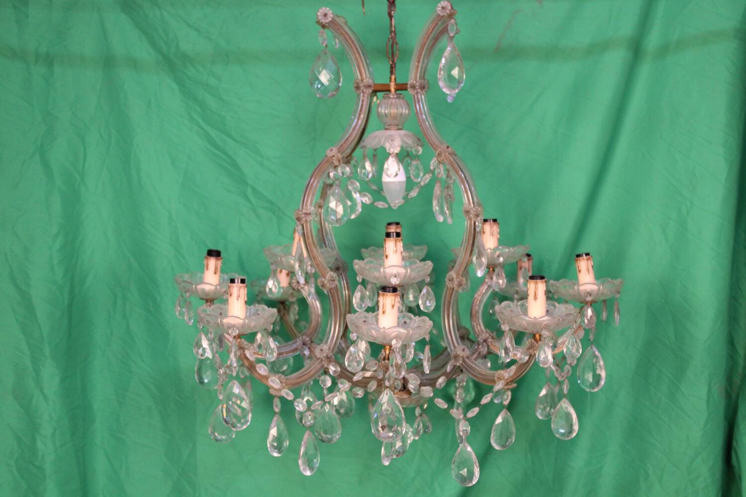 Chandelier en cristal italien