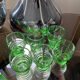 Vintage pear liqueur service in silver metal 70s