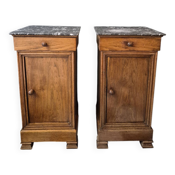Pair of Somnos-style chairs, Louis Philippe, second half of the 19th century.