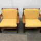 Vintage brutalist lounge chair set, 1960s