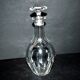 Antique Malmaison Harcourt flat-cut crystal decanter 21cm