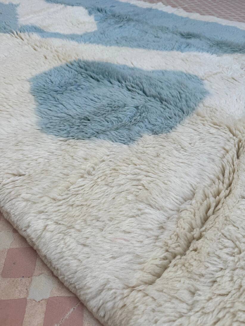 Tapis blanc et blue 270cmx160cm