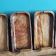 Olive wood aperitif platter and ramekins