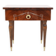 Vintage bedside table from the 70s in varnished wood.