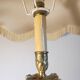 Candlelight lamp 1950's Bronze and pagoda lampshade