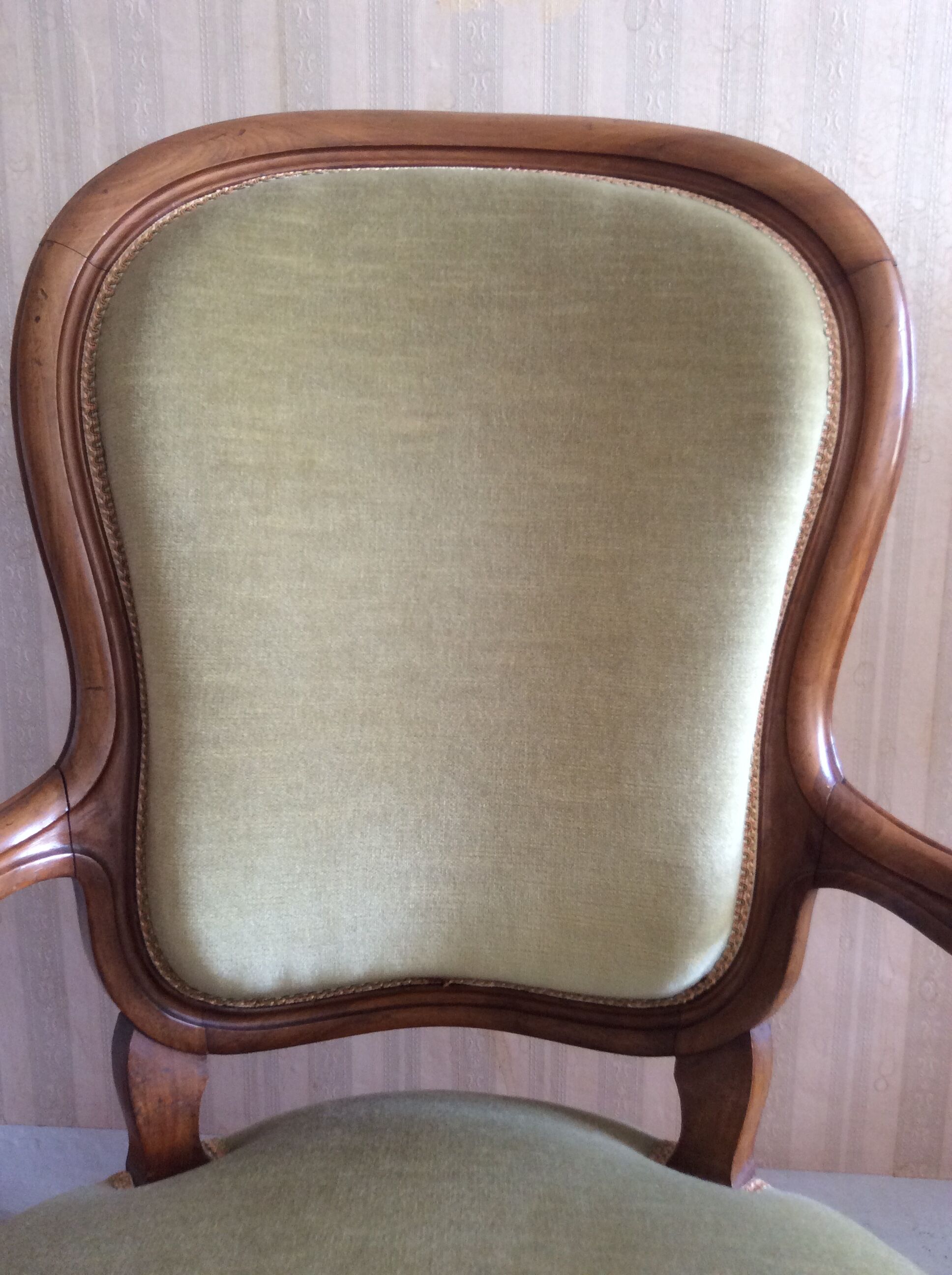 Almond green velvet convertible